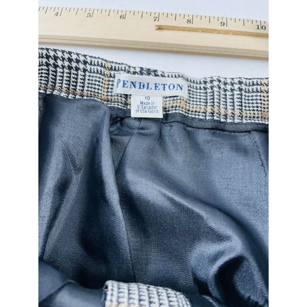 Pendleton Wool Houndstooth Plaid Pleated Trouser … - image 4